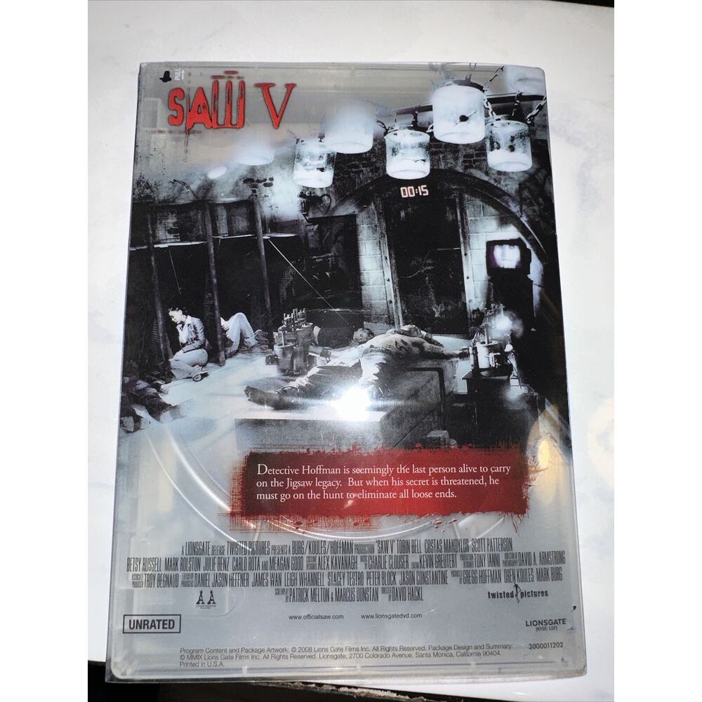 Saw V Movie (Director's Cut)‎ (DVD, 2008) Horror Scary
